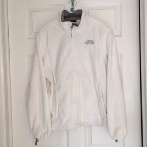 NorthFace Women’s White Fleece Zip Jacket